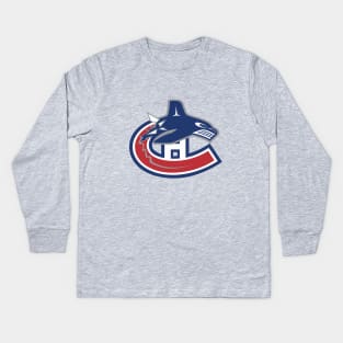 Habs - Canucks Logo Mashup Kids Long Sleeve T-Shirt